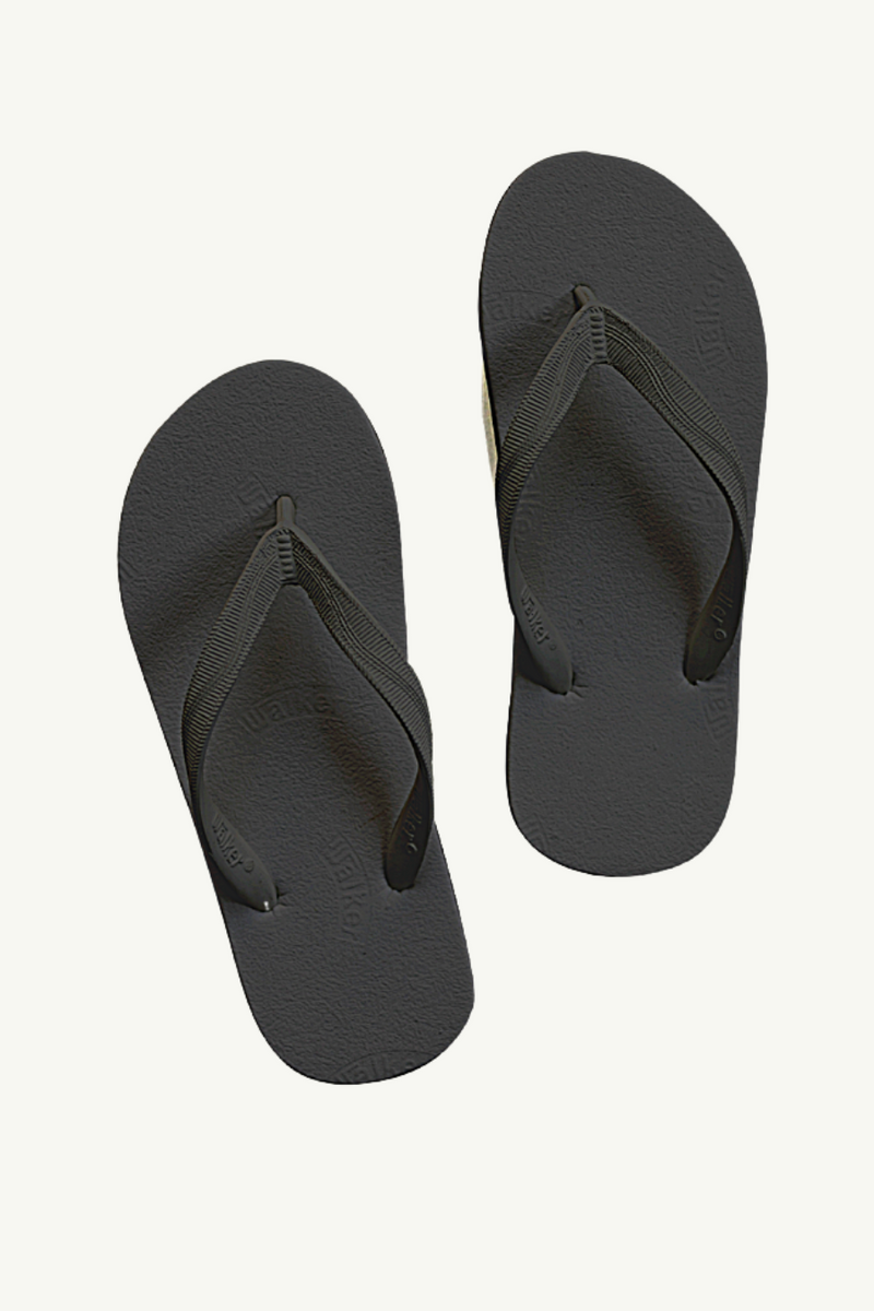 Our Rubber Slippers in Black Neat Nanny