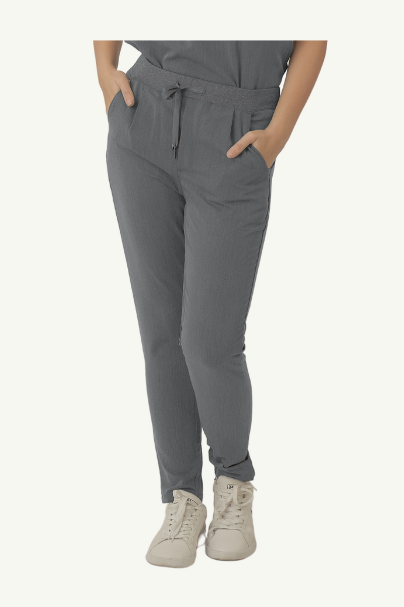 Caniboo: ADDIE 4-pocket slim womens scrub pants in steel grey