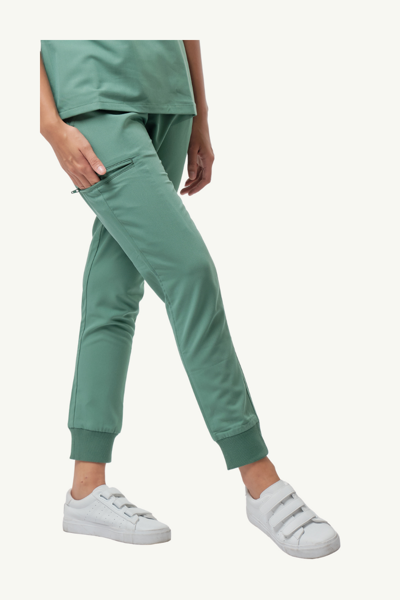 Caniboo: BOWIE 5-pocket jogger womens scrub pants in pistachio green