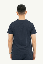 Caniboo: CARTER 4-pocket mens scrub top in navy blue