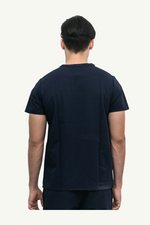 Caniboo: EASTON 3-pocket mens scrub top in navy blue