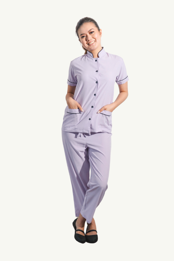 Our Soft Annie Suit in Light Purple/Dark Grey