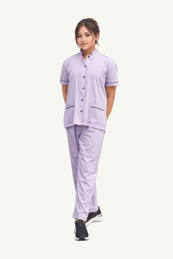 Our Soft Annie Suit in Light Purple/Dark Grey