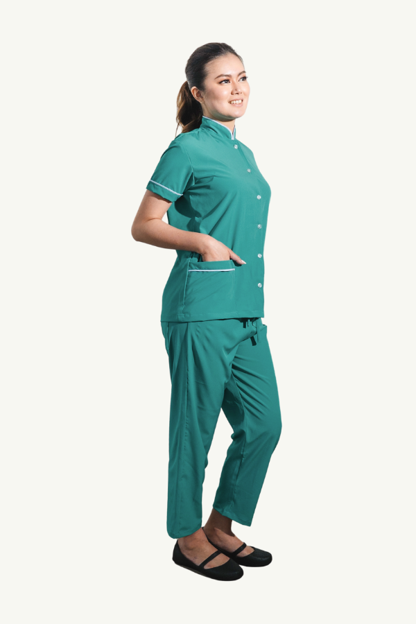 Our Soft Annie Suit in Turquoise Green/White