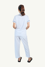 Our Soft Annie Suit in White/Navy