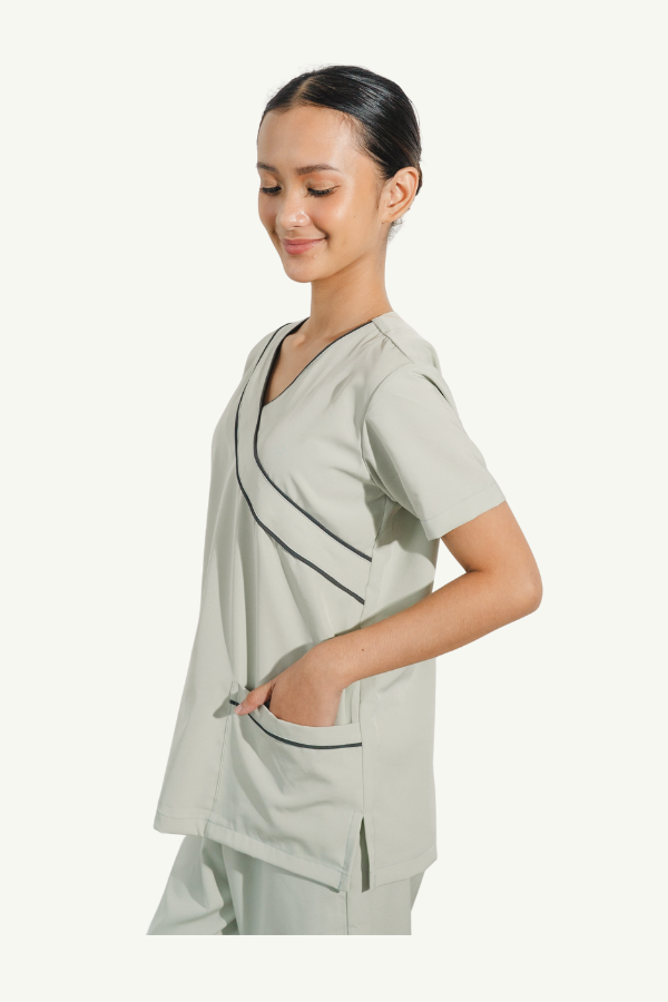 Our Soft Fran Suit in Light Grey/Dark Grey