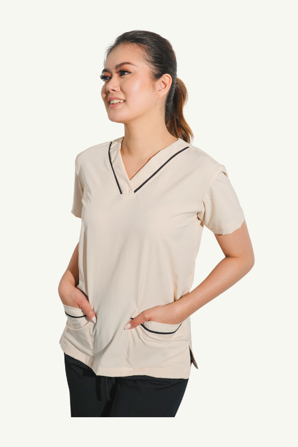 Our Soft Maria TOP in Cream/Black