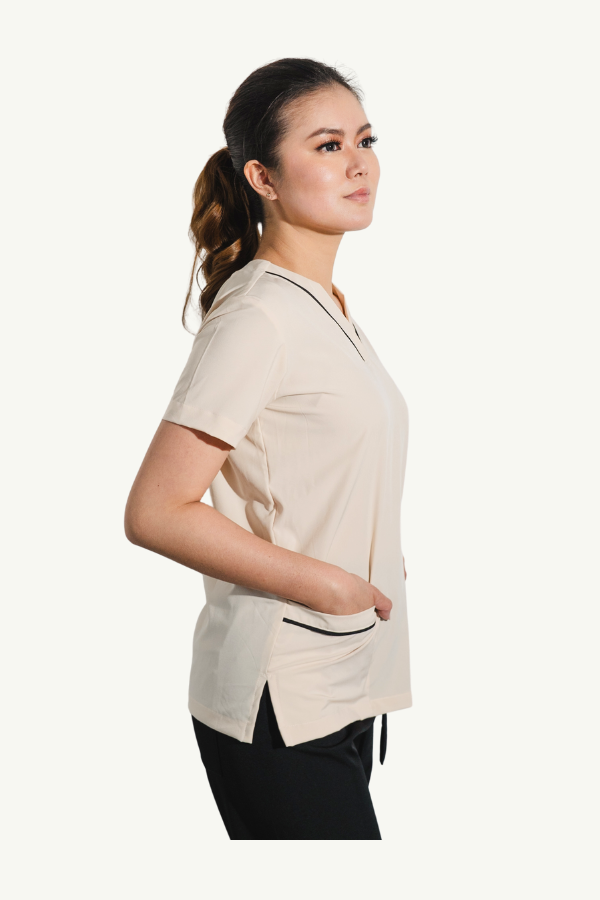 Our Soft Maria TOP in Cream/Black