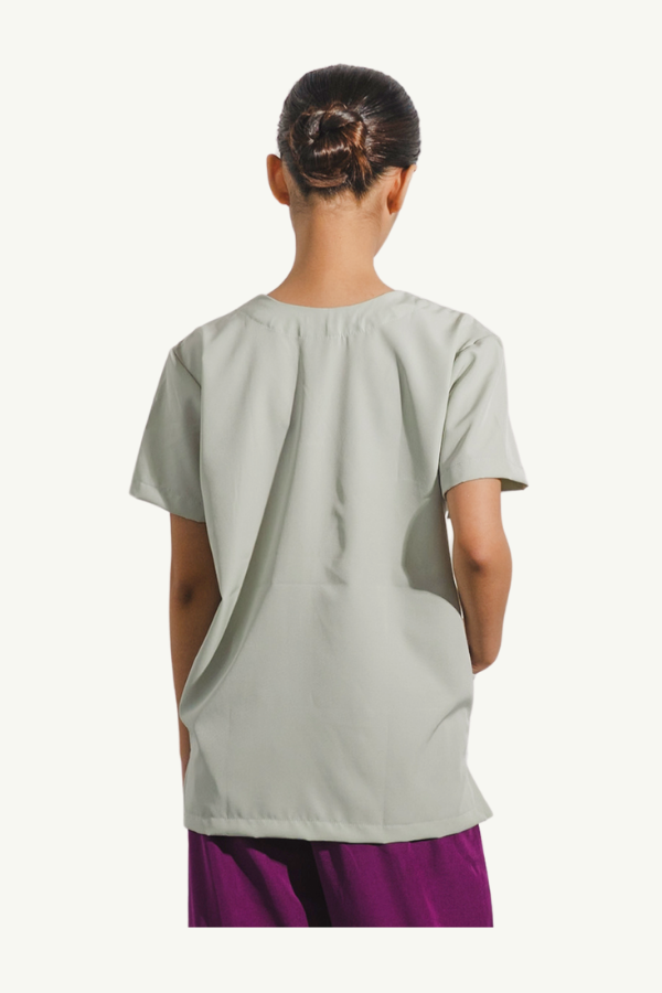 Our Soft Maria TOP in Light Grey/Dark Magenta