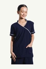 Our Soft Stretch McPhee TOP in Navy/Cream