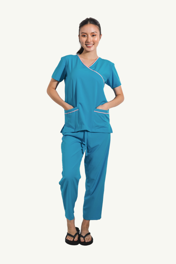 Our Soft Poppins Suit in Blue Sapphire/Light Pink