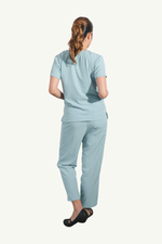 Our Soft Poppins Suit in Light Blue/Fuchsia