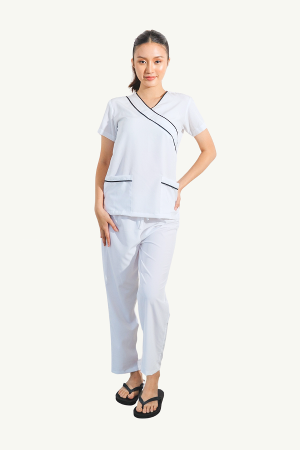 Our Soft Fran Suit in White/Black