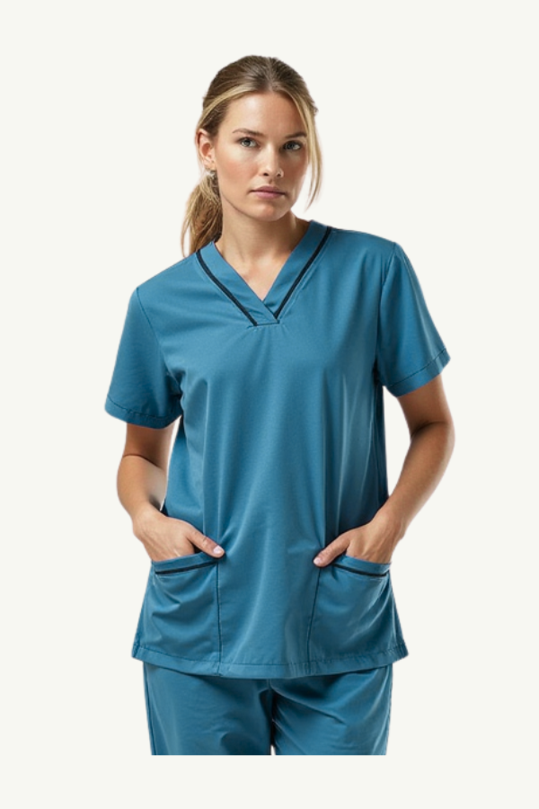 Our Soft Maria TOP in Blue Grey/Navy
