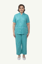 Our Soft Annie Suit in Turquoise Green/White