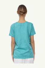 Our Soft Maria TOP in Turquoise Green/White