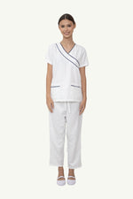 Our Soft Fran Suit in White/Black