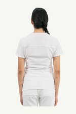 Caniboo: BAILEY 3-pocket womens scrub top in pearl white