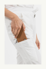 Caniboo: BOWIE 5-pocket jogger womens scrub pants in pearl white