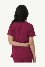 Caniboo: BAILEY 3-pocket womens scrub top in mulberry purple