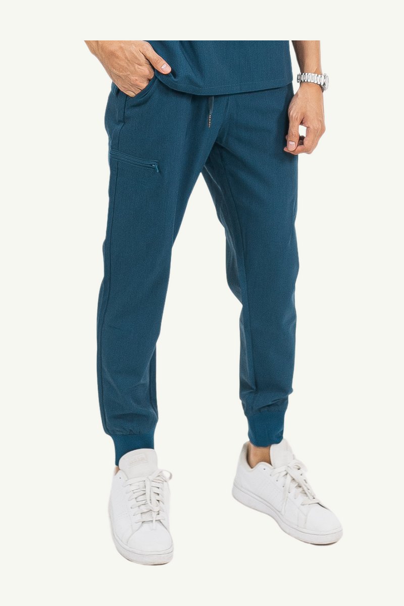 Caniboo: CODY 5-pocket mens scrub pants in aegean blue
