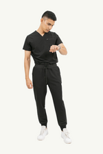 Caniboo: CODY 5-pocket mens scrub pants in charcoal black