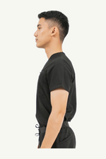 Caniboo: CARTER 4-pocket mens scrub top in charcoal black