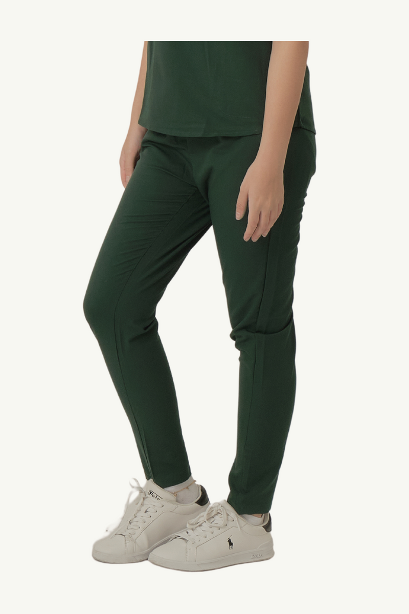 Caniboo: ADDIE 4-pocket slim womens scrub pants in dark green