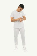 Caniboo: CODY 5-pocket mens scrub pants in pearl white