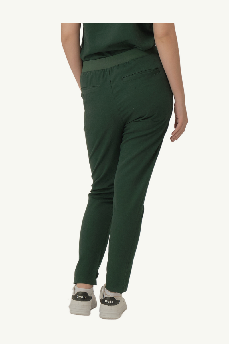 Caniboo: ADDIE 4-pocket slim womens scrub pants in dark green