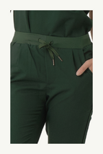 Caniboo: ADDIE 4-pocket slim womens scrub pants in dark green