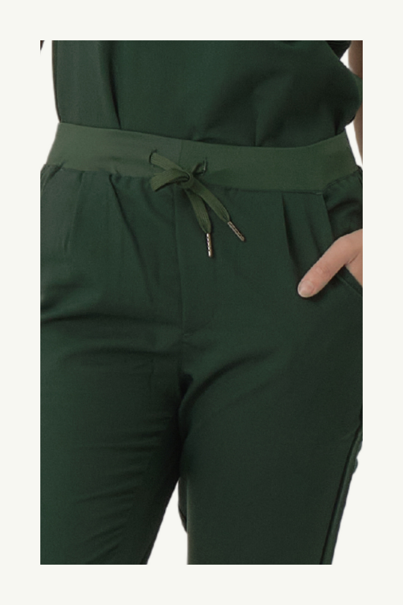 Caniboo: ADDIE 4-pocket slim womens scrub pants in dark green