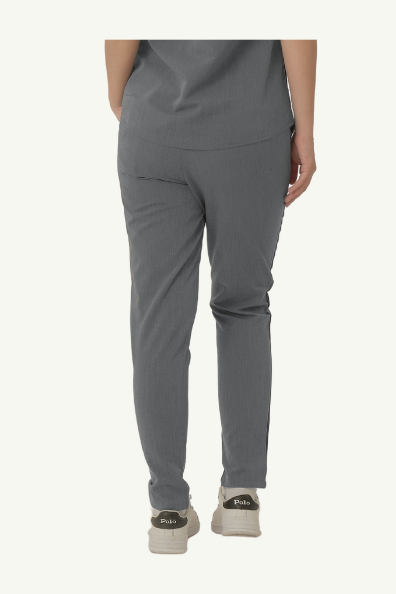 Caniboo: ADDIE 4-pocket slim womens scrub pants in steel grey