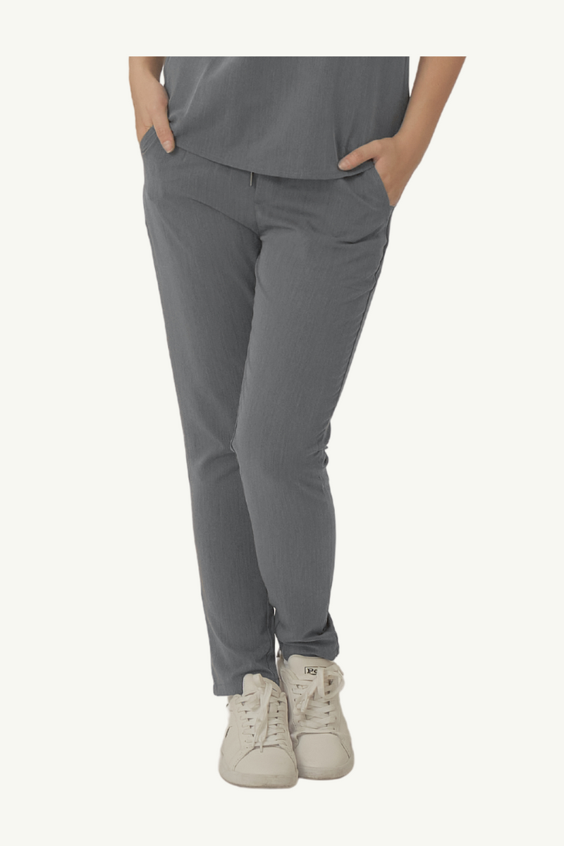 Caniboo: ADDIE 4-pocket slim womens scrub pants in steel grey