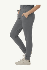 Caniboo: ADDIE 4-pocket slim womens scrub pants in steel grey