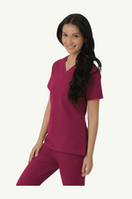 Caniboo: BAILEY 3-pocket womens scrub top in mulberry purple