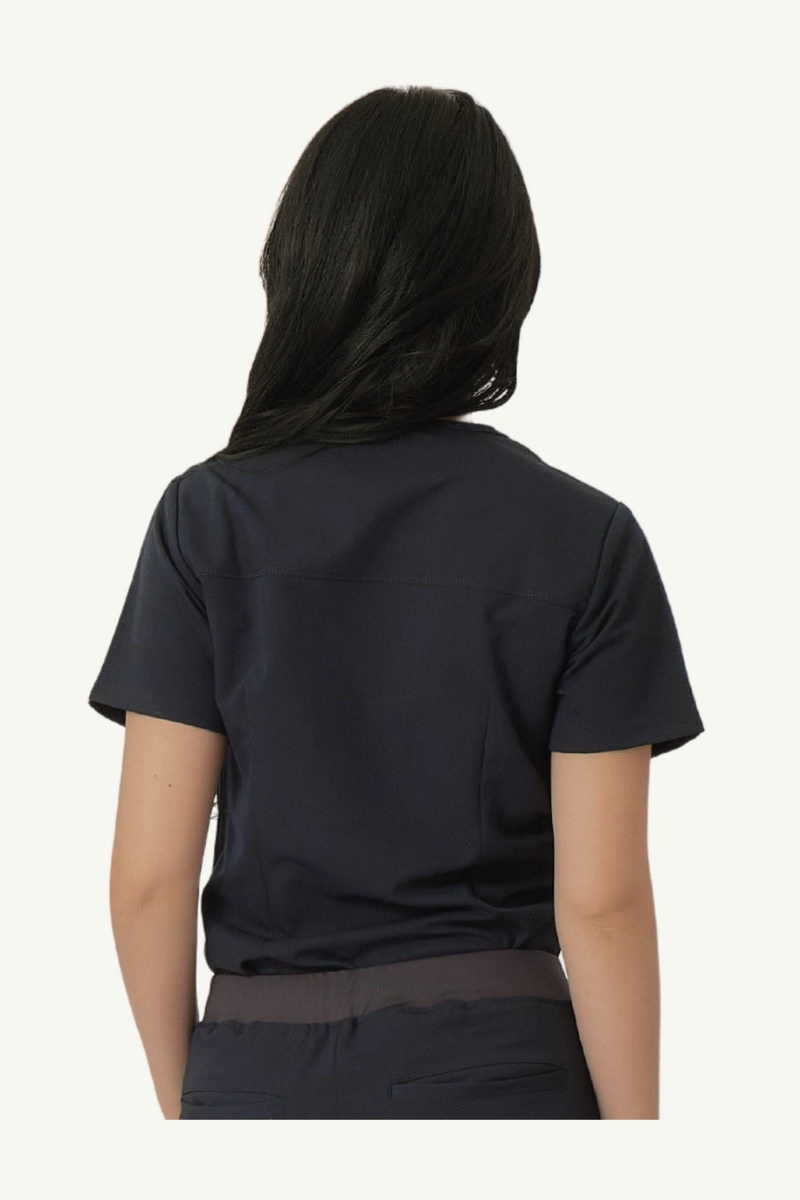 Caniboo: BAILEY 3-pocket womens scrub top in navy blue