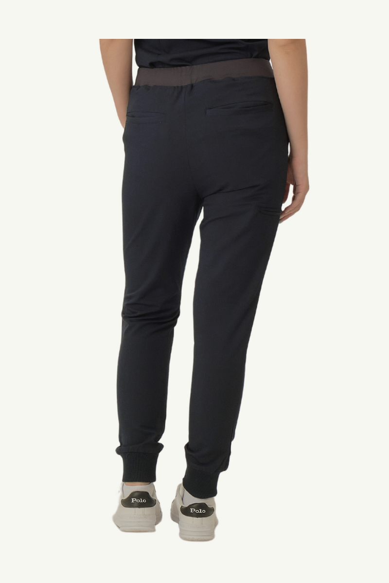 Caniboo: BOWIE 5-pocket jogger womens scrub pants in navy blue