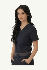 Caniboo: BAILEY 3-pocket womens scrub top in navy blue