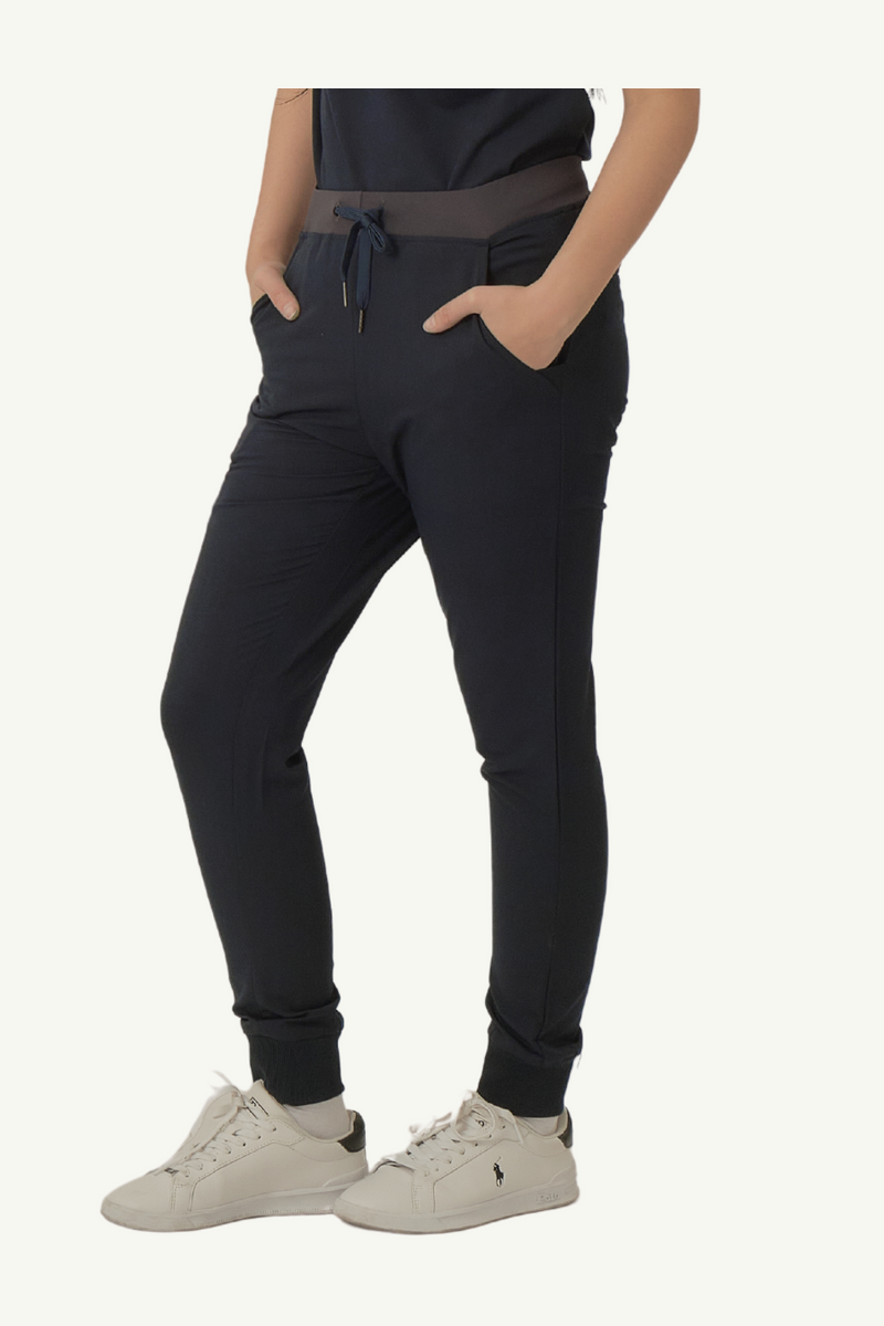 Caniboo: BOWIE 5-pocket jogger womens scrub pants in navy blue