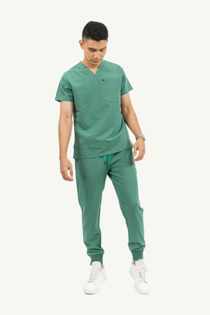 Caniboo: CARTER 4-pocket mens scrub top in pistachio green