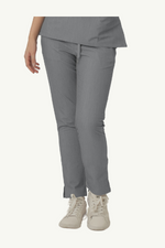 Caniboo: DAKOTA 2-pocket straight cut womens scrub pants in ice grey