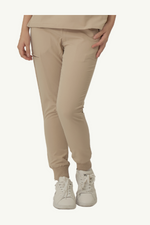 Caniboo: BOWIE 5-pocket jogger womens scrub pants in light khaki