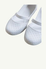 Our Slip on Rubber Shoes with Strap in White