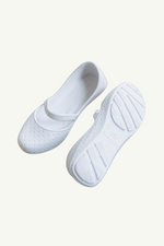 Our Slip on Rubber Shoes with Strap in White