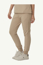 Caniboo: BOWIE 5-pocket jogger womens scrub pants in light khaki