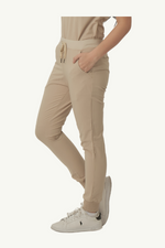Caniboo: BOWIE 5-pocket jogger womens scrub pants in light khaki