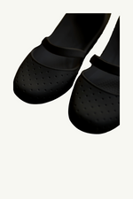 Our Slip on Rubber Shoes with Strap in Black