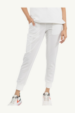 Caniboo: BOWIE 5-pocket jogger womens scrub pants in pearl white
