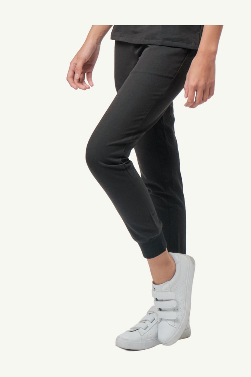 Caniboo: BOWIE 5-pocket jogger womens scrub pants in charcoal black